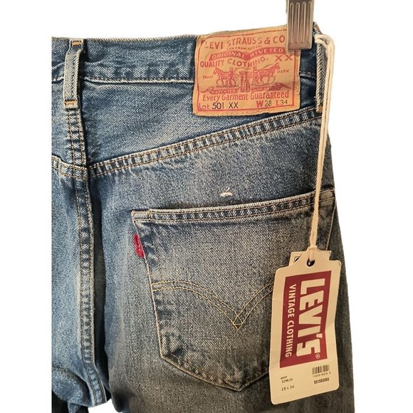 LVC Levis‎ 1955 501XX jeans Selvedge denim Men's Size 28x34  Rare New With Tags - Picture 6 of 11